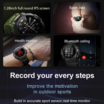 Smart Watch Vyrų K22 Mados, Sporto, Sveikatingumo ir 