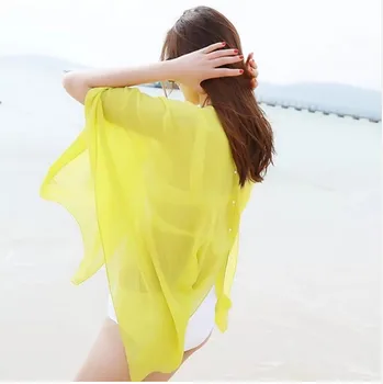 Moterų Sexy Šifono Bikini Padengti Iki Vasaros Maudymosi Kostiumėliai, Seksuali Moteris Padengti Iki Kaftan Paplūdimio Dėvėti Bikinius Sundress Paplūdimio Suknelė