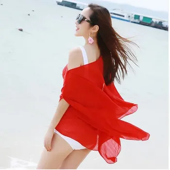 Moterų Sexy Šifono Bikini Padengti Iki Vasaros Maudymosi Kostiumėliai, Seksuali Moteris Padengti Iki Kaftan Paplūdimio Dėvėti Bikinius Sundress Paplūdimio Suknelė