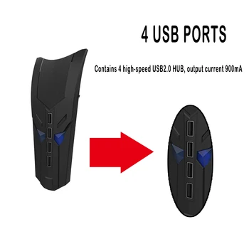 PS5 USB Hub Splitter 4 1 Atskirti Vertikaliai USB Konsolės Expander Adapteris Su 4 jungčių Playstation5 Valdiklio Priedai