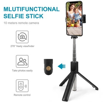 Selfie Stick Mini Trikojo Ištraukiamas 3 in 1 Telefonų Trikojo Selfie Klijuoti su Belaidžio Nuotolinio valdymo Monopodzie Savarankiškai Portait Lazdele