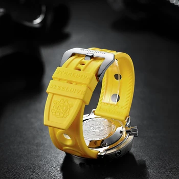 STEELDIVE Automatinis laikrodis Dirželio Pakeitimo Žiūrėti juostų Gumos juosta 20mm 22mm Sporto Vyrų Nardymas Laikrodžiai