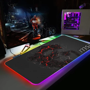 MSI LOGOTIPĄ, RGB Žaidimų Pelės Mygtukai Didelis Kompiuterio Pelės Padas Žaidėjus XXL Kilimėlis Apšvietimas Mause Pad Klaviatūros Stalas Kilimėlis