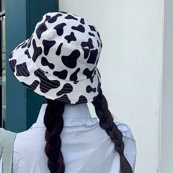 Platus Kraštų Panama Holiday Beach Žvejys Skrybėlės Karvė Modelis Kibiro Kepurę Vasaros Mados Streetwear Moterų Minkštos Medvilnės Gorras Kepurės