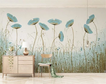 Wellyu Užsakymą didelės apimties sieninis modernaus stiliaus šviežių gėlių TV restoranas fono sienos tapetai, 3D tapetai Papel de parede