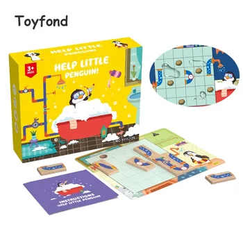 30 Iššūkiai Vaikams Smart Pingvinas Vonia Dėlionės stalo Žaidimai Padės Lil Pingvinas su Tirpalas Gam IQ Mokymo Žaislai Vaikams Dovanų