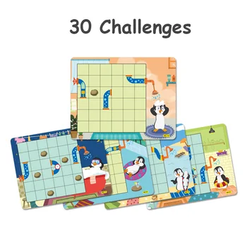 30 Iššūkiai Vaikams Smart Pingvinas Vonia Dėlionės stalo Žaidimai Padės Lil Pingvinas su Tirpalas Gam IQ Mokymo Žaislai Vaikams Dovanų