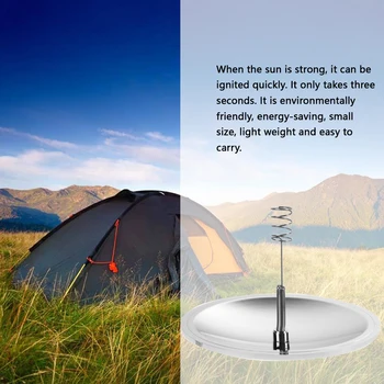 Nešiojamas Saulės Lgniter Aluminized Plastiko Parabolinis Reflektorius, Gaisro Padaryti Lauko Kempingas Gaisro Maker Pagalbos Priemonė