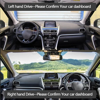 Aukštos kokybės odinė prietaisų skydelio apsaugos trinkelėmis ir šviesos-įrodymas, padas Mitsubishi Eclipse Kryžiaus 2017-2019 automobilių reikmenys