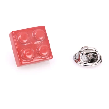 Mados vyriškos Sagės Raudona blokai dizaino neckpin Didmeninė Atlapas Pin aukštos kokybės mens priedai nemokamas pristatymas XZ009