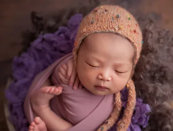 Vilnonis Megztas Kūdikių Skrybėlę, 0-3 mėnesių Naujagimiui Fotografijos Nėrimo Bžūp Foto Rekvizitai Bebe galvos Apdangalai Studija Priedai