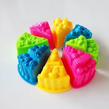 8 Gabalas Pyragas Žaislas Galia Žaisti Smėlio Pelėsių Plastiko Spalvingas Paplūdimio Žaislai Vaikams, Vaikams Tortas Pelėsių Vasaros Vandens Dovana