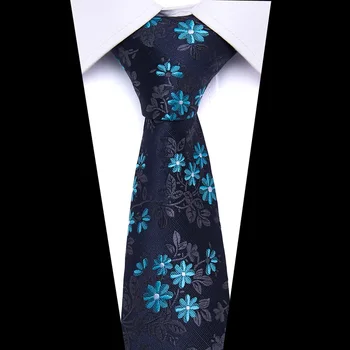 Šilko kaklaraištis, liesas 7.5 cm gėlių necktie aukštosios mados pledas ryšius vyrų slim cravat kaklaraiščiai mens 2021 Corbatas