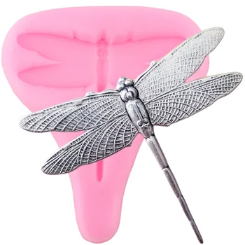 3D Amatų Dragonfly Silikono Formos Minkštas Tortas Dekoravimo Priemonės Cupcake Topper Saldainiai, Šokoladas Gumpaste Formų Papuošalai Dervos Pelėsių