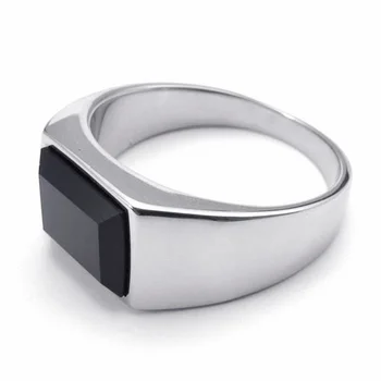 Aukštos Kokybės Klasikinės Mados Vyrų Retro Poliruotas Žiedo Klasikinis Vestuvių Blizgus Inkrustacijos Žiedas