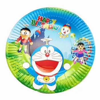 69pcs Doraemon Vienkartiniai Indai Doraemon Gimtadienio Prekių Baby Shower Doraemon Vienkartiniai Puodeliai, Plokštės Pūsti Dėžės