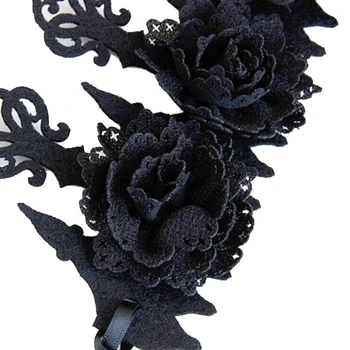 Lady Queen Galvos Vainikas Derliaus Gothic Black Crown Rožės Tiara Lankelis Helovinas Šalis Maskuotis Cosplay Priedų