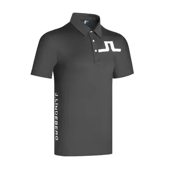 Naujoji golfo vyriški trumpomis rankovėmis T-shirt mados lauko golfo stovėti apykaklės, marškinėliai, vyriški pusė rankovės greitai džiūsta pavasarį ir vasarą