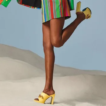 Prekės vasaros bateliai platformos, aukštakulniai pleišto grandines sandalai moterims bateliai moteris šalis sandalai seksualių aukštakulnių odos slingback