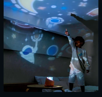 Dinozaurų Star Projektorius Naktį, Šviesos, Muzikos Naktį LED Lempos Vaikams USB Įkrovimo/Sukiojamomis/Dainuoti Projekto lempos Miegamasis Šalis
