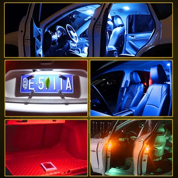 T10 W5W LED Lemputes Nissan Qashqai Almera Patrol X-Trail Automobilių Aksesuarų, Interjero Dome Light Kamieno Stovėjimo Žibintas 6000k Balta 12v