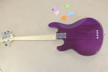 Gamyklos custom 4 stygos muzikos vyras bass violetinė elektrinė bosinė gitara 6 21