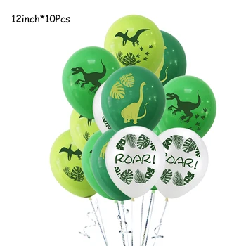 12inch Dinozaurų Gimtadienio Balionai Džiunglėse-Laukinių Gyvūnų Šalies Žalia Dino Lateksiniai Balionai Vaikams Gimtadienio Oro Ballon Prekes