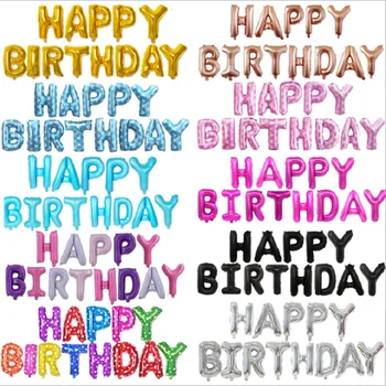 16 vnt laiškas su gimtadieniu vaikų gimtadienio aliuminio plėvelės balionų šalis apdaila
