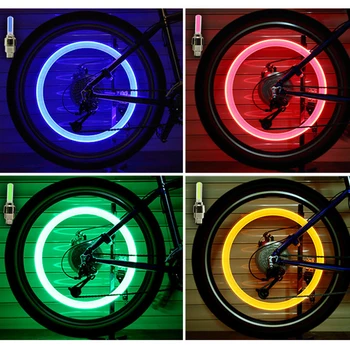 Dviratis Dviračio Šviesos diodų (LED Šviesos Kalbėjo Mirksi Lemputė Švyti Stick LED Žibintai, Lauko Dviračio Rato Šviesos Dviračių Priedai