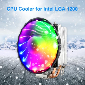 120mm CPU Aušintuvo 2 Šilumos Vamzdžiai PWM 4Pin RGB PC Tylus Ventiliatorius Intel LGA 2011 1150 1151 1155 X79 X99 AMD AM4 AM3 CPU Aušinimo Ventiliatorius