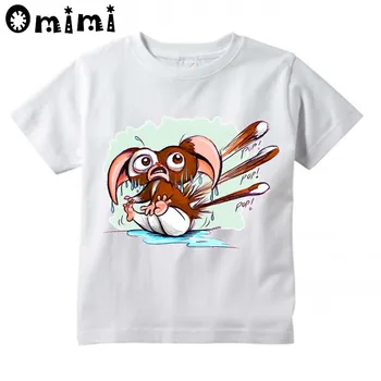Vaikai Gremlins Gizmo Dizaino Marškinėliai Berniukams ir Mergaitėms Labai Atsitiktinis trumpomis Rankovėmis Viršūnes Vaikų Juokinga T-Shirt