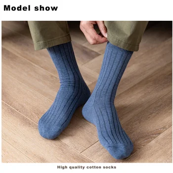 2021 atsitiktinis 10Pair/daug suknelė vyrų kojinės medvilnės storio daug Aukštos Kokybės Žieminės kojinės Ilgos Naujas Prekės ženklas aukštos kojinių Verslo Juostele Karšto