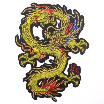1pcs Kinų Stiliaus Siuvinėjimų Dragon Lopai Drabužiai Siūti Lipdukas Lopai, Siuvimo Reikmenys, Drabužiai, Džinsai Apdaila