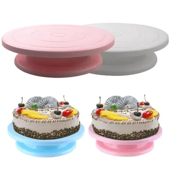 Plastikiniai Pyragas Plokštės Ratas Sukasi priešslydžio sistema Apvalus Tortas Stovi Tortas Dekoravimo Sukamasis Stalas Virtuvėje 