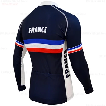 RAUDAX 2021 Prancūzija Vyras Dviračių Džersis nustatyti Trumpas Rankovės Dviračių Drabužių Rinkinys Dviratis Dėvėti Maillot Ropa Ciclismo mtb Jojimo rankos Manžetai