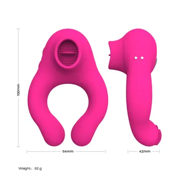 Nuotolinio valdymo vibratorius Čiulpti & Lyžis Spenelių Gyvis Klitorio Stimuliatorius siurbimo liežuvio vibratorius, sekso žaislai poroms