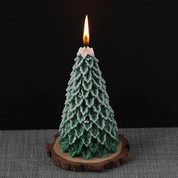 3D Kalėdų Eglutė Vaško Žvakė Silikono Formos Kalėdų Dovana, Desertui Želė, Ledų Kepimo Formų Rankų darbo Aromato Dervos Molio Amatų Pelėsių