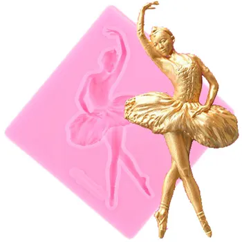 3D Mergina Baleto Silikono Formos Gimtadienio Minkštas Formos Tortas Dekoravimo Priemonės Šokolado Gumpaste Formų Dervos Molio Formos Saldainiai