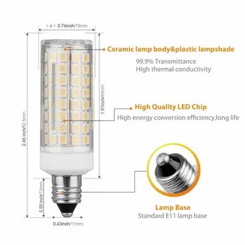 Mini Pritemdomi LED Žibintai E11 E12 102 Led Kukurūzų Lemputes 9W Pakeisti 80W Halogeninės Lempos, Šviestuvai Bazės 110V, 220V Namų Kambarį