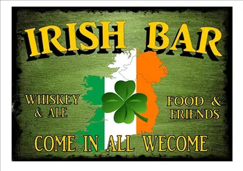 Metalo Pasirašyti Irish Bar Pub Pasirašyti Derliaus Airijos Juostoje, Reklamos Pasirašyti Alaus Reklamos Alavo Ženklai