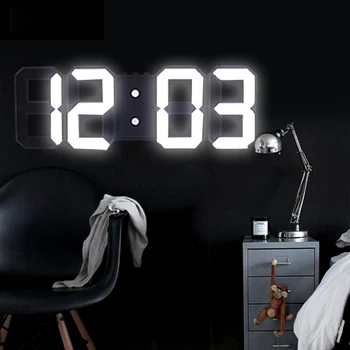 Ashowner 3D Didelis Skaitmeninis LED Sieninis Laikrodis Data ir Laikas Celsijaus naktinė lempa Ekranas Lentelė Darbalaukio Laikrodžius, Žadintuvas Nuo Gyvenamasis Kambarys