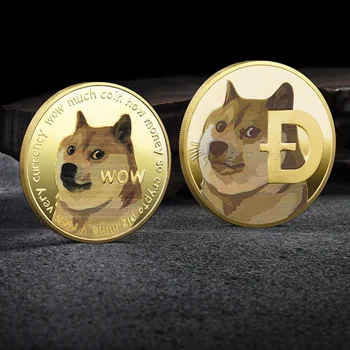 Mielas Wow Dogecoin Progines Monetas Mielas Šuo Modelis Šuo Suvenyrų Kolekcija Dovanos, namų dekoro