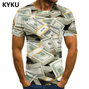 3d Marškinėlius Doleris T-shirt Vyrai Pinigų Anime Drabužius Hip-Hop Shirt Spausdinti Harajuku Tshirts Atsitiktinis Trumpas Rankovės Hip-hop Kietas Slim Viršūnės