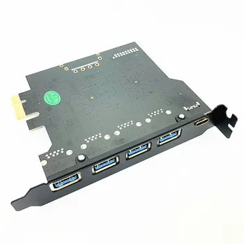 PCI Express USB 3.0 Išplėtimo Kortelės Adapteris, PCI-E, USB 3.0 HUB Valdiklis su 15Pin Maitinimo USB3.1 Tipas-C PCIE Extender Kortelės
