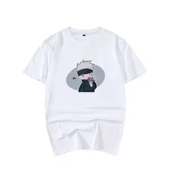 Džiudžiutsu Kaisen Anime Gojo Satoru Print T-Shirt Moterims Laisvalaikio Prekės Viršų 2021 M. Vasarą Trumpomis Rankovėmis Laisvas Minkštų Moterų Marškinėlius Dropship