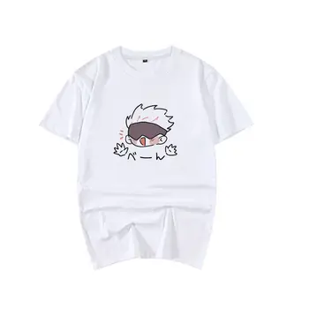 Džiudžiutsu Kaisen Anime Gojo Satoru Print T-Shirt Moterims Laisvalaikio Prekės Viršų 2021 M. Vasarą Trumpomis Rankovėmis Laisvas Minkštų Moterų Marškinėlius Dropship