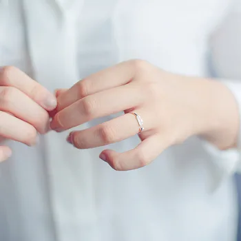 Retro Minimalistinio Sidabro Spalvos Reguliuojamo Piršto Žiedai Moterų Asmenybės Plunksnų Rodyklių Lapų Atidarymo Žiedų Mergina Papuošalai Geriausia Dovana