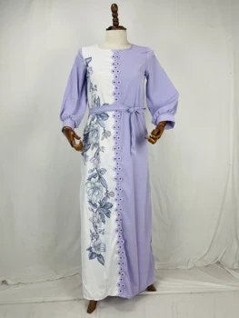 5 Spalvų Didelis Kiekis Naujų Afrikos Drabužių, Siuvinėjimas Su Deimantu, Ilga Suknelė Dashiki Lady