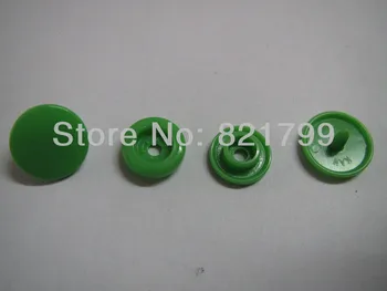 Nemokamas pristatymas 20 rinkinių KAM B14 Pavasario, Žalios spalvos snap mygtuką siuvimo kūdikių spalvos plastiko užtrauktuku snap mygtuką