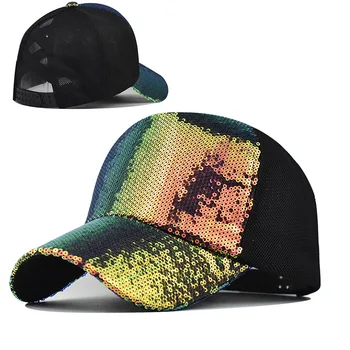 Unisex Bžūp Mados Atsitiktinis blizgučiai Akių Beisbolo kepuraitę Reguliuojamas Snapback Kepurės Moterims, Vyrams, Hip-Hop Lauko Saulės Skrybėlę
